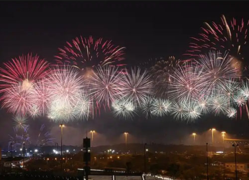 门源焰火晚会